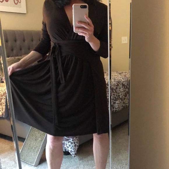 MICHAEL by Michael Kors Chocolate Wrap Dress - Picture 3 of 8